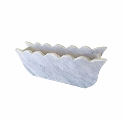 Jardinera abanico marmol 60x20x12 cm
