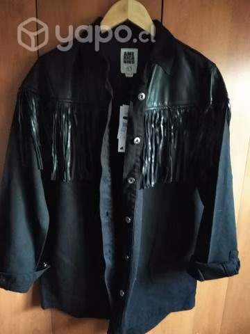 Chaqueta oversize M flecos nueva