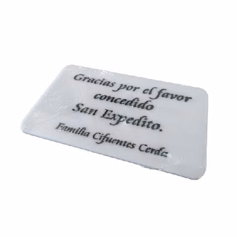 Lápida placa acrílica 10x7 cm