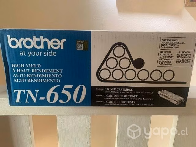 Toner tan-650 negro 8000 páginas.
