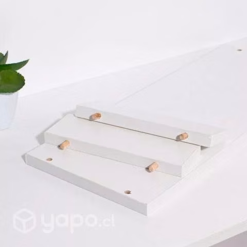 Organizador Escritorio Alzador Monitor Madera Blan