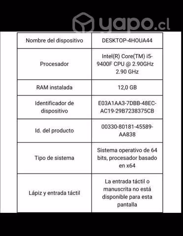 Pc gamepro Intel i5
