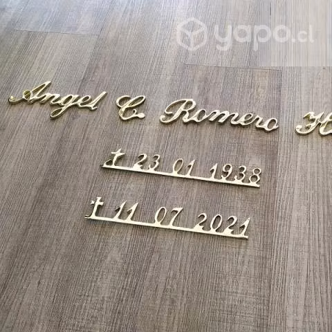 Letra bronce manuscrita 5x3 cm - Imagen 2