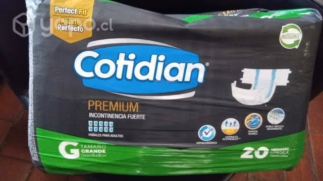 Paquetes de pañales adulto cotidian talla g