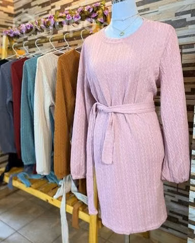 Vestidos de lanilla con lazo