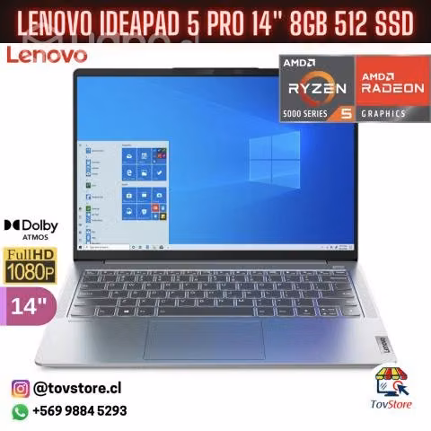 Lenovo Ideapad 5 PRO 90Hz / RYZEN 5 / 8GB / 512SSD