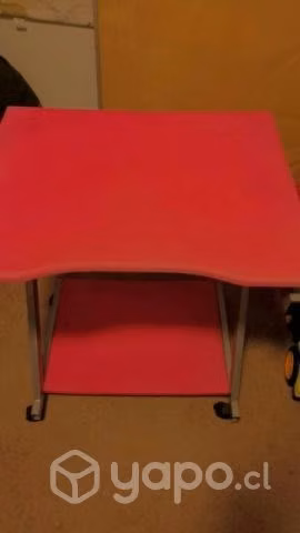 Escritorio + repisa rosado