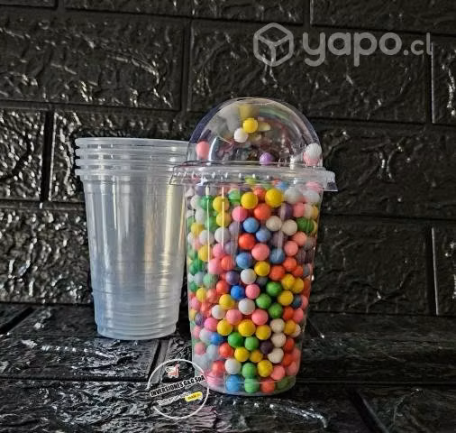 Vasos De Plástico Con Tapa Domo 12 Onzas