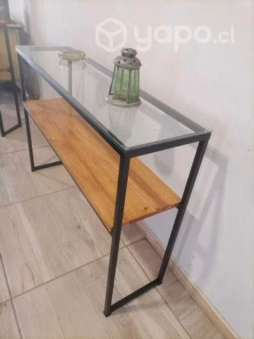 Arrimo con doble cubierta de vidrio y madera