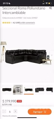 Sillon L con detalles - Imagen 2