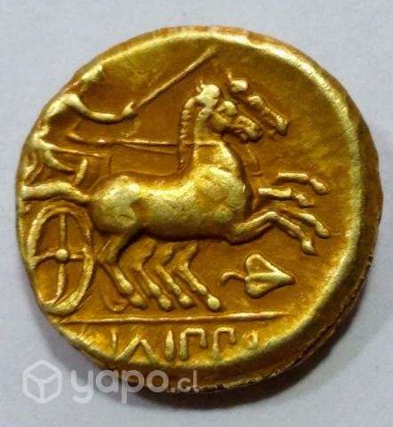 Moneda Griega Macedónica, Felipe II (repro) - Imagen 2