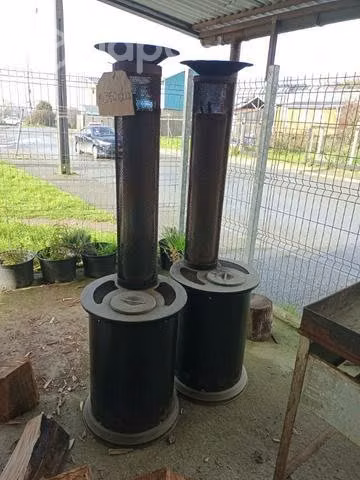 Estufa a pellet para terraza, sin electricidad