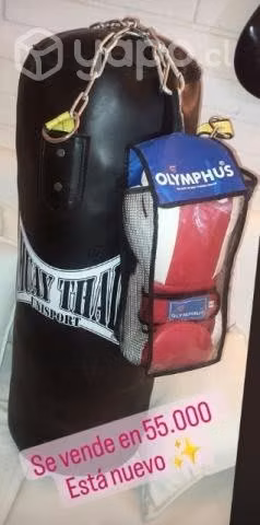 Saco de boxeo + guantes L/XL