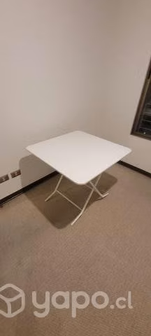 Mesa plegable 85 × 85 blanca
