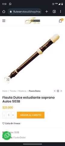Flauta dulce soprano Aulos
