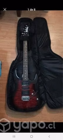 guitarra gio ibanez red transparebt burst