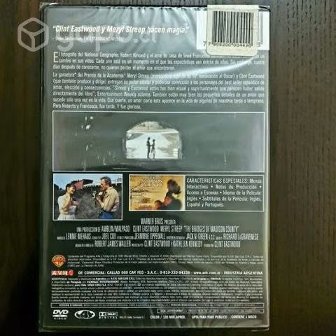 DVD Los Puentes de Madison Clint Eastwood