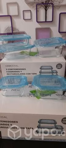 Set 5 fuentes de vidrio