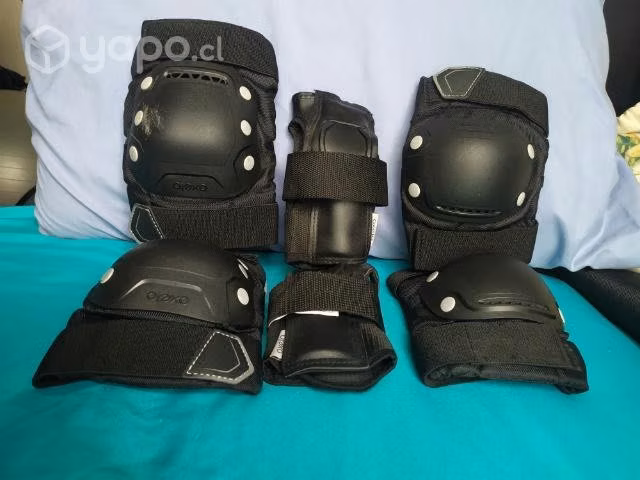 Casco+Protección patines + Guantes. Talla M