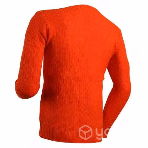 Sweater Naranjo Cuello V Elasticado XL - Imagen 4