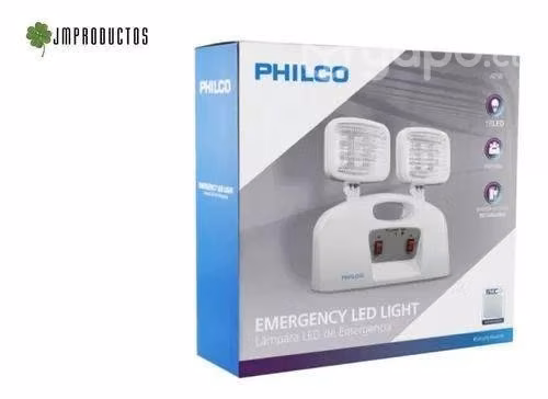 Lampara De Emergencia Led 2 Focos Philco Certifica