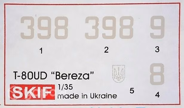 Maqueta armable de Tanque ucraniano T-80 UD, 1/35