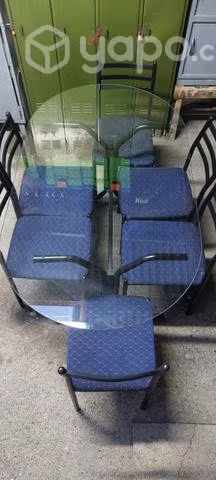 Mesa comedor base vidrio
