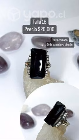Anillo plata con oro ónix - Imagen 3