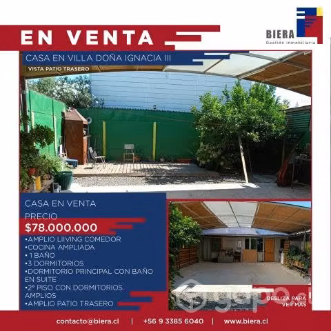 Se Vende Casa Doña Ignacia 3