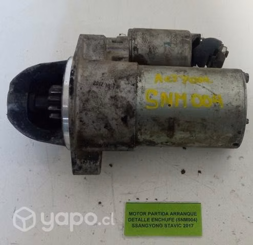 Motor Partida Arranque Detalle Enchufe Ssangyong