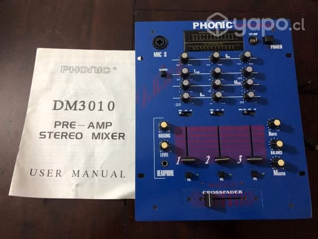 Mezclador phonic dm3010 3phono,4lin,3mic