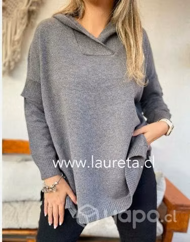 Sweater elasticado con capucha - Imagen 2