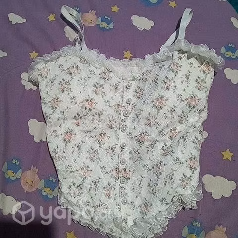 Top blanco talla S
