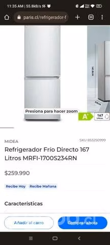 Refrigerador Bottom Freezer 167 Litros
