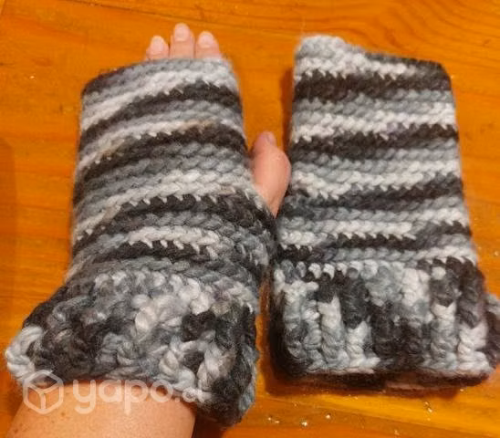 Mitones sin dedos a crochet