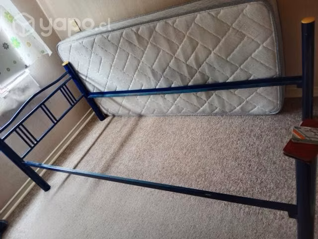 Cama 1 plaza armazón fierro