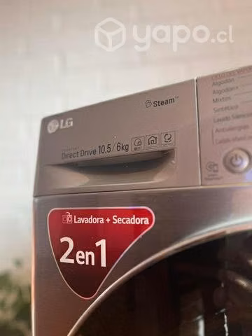 Lavadora y secadora marca LG 10,5kg / 6kg