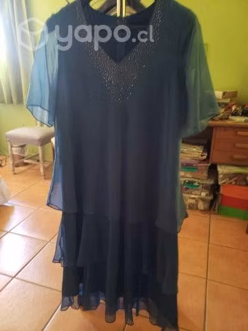 VESTIDO TURQUESA: (Stefano Cocci, Talla M, NUEVO c