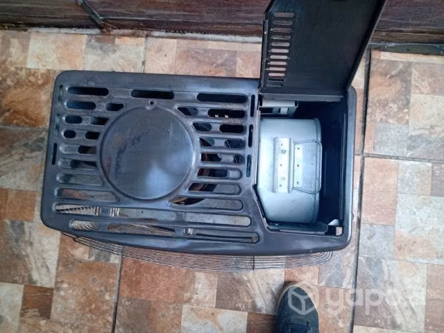 Estufa a parafina funcionando