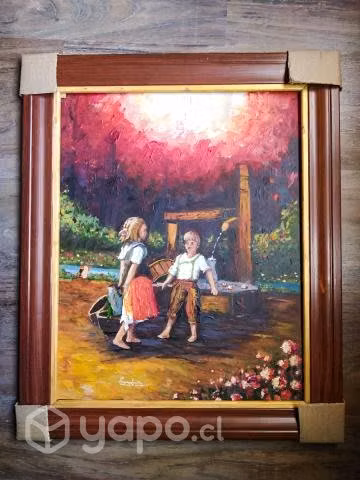 Cuadro- Pintura. Amores juveniles