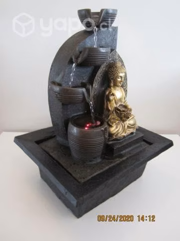 Fuente De Agua Buda Dorado 4 Vasijas 39 Cm