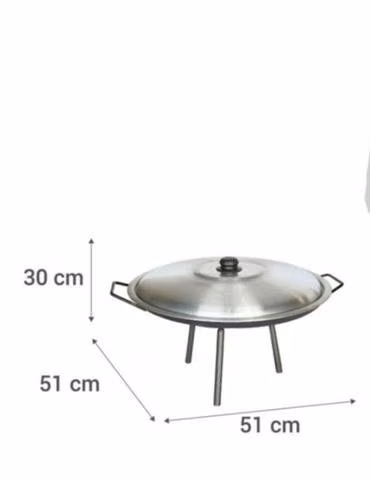 Disco enlozado,4 patas desmontables