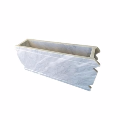 Jardinera recta mármol 60x20x12 cm