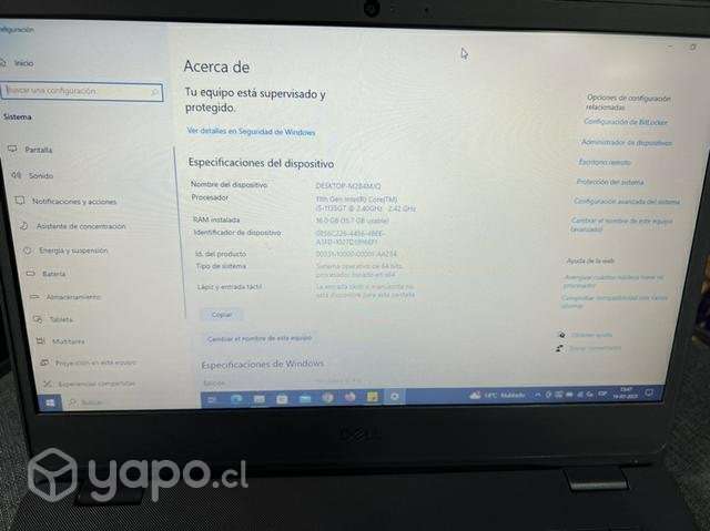 Laptop Dell 16 gb de ram 1tb hdd 240 Ssd - Imagen 6