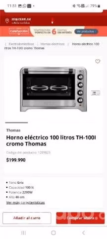 Horno electrico 100 litros gigante