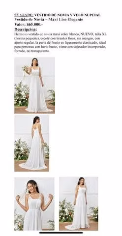 Vestido de Novia y velo nupcial Nuevo