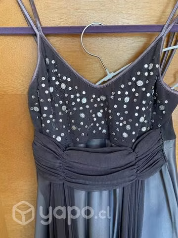 Vestido de fiesta gasa y satin