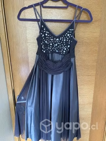 Vestido de fiesta gasa y satin