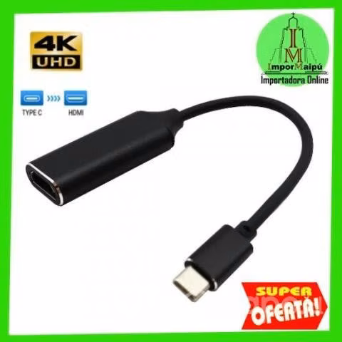 Cable Adaptador Tipo C a HDMI 4K Ultra HD Aluminio