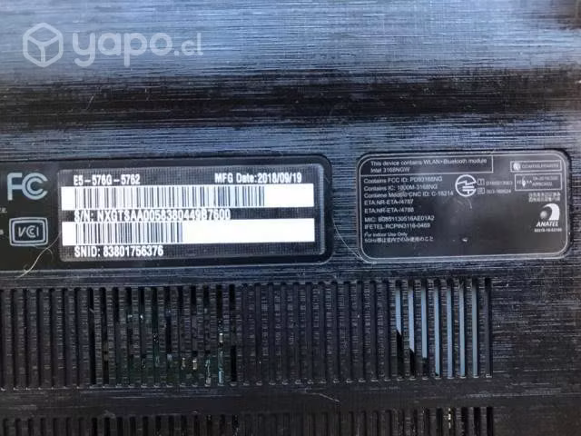 Acer Aspire E5-576 series (Intel I5+Nvidia)